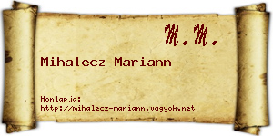 Mihalecz Mariann névjegykártya